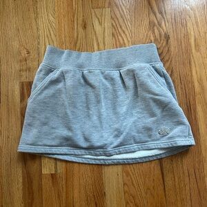 ALO Yoga Light Gray Mini Skirt